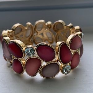 Red & Pink Multi Toned Stones Bracelet